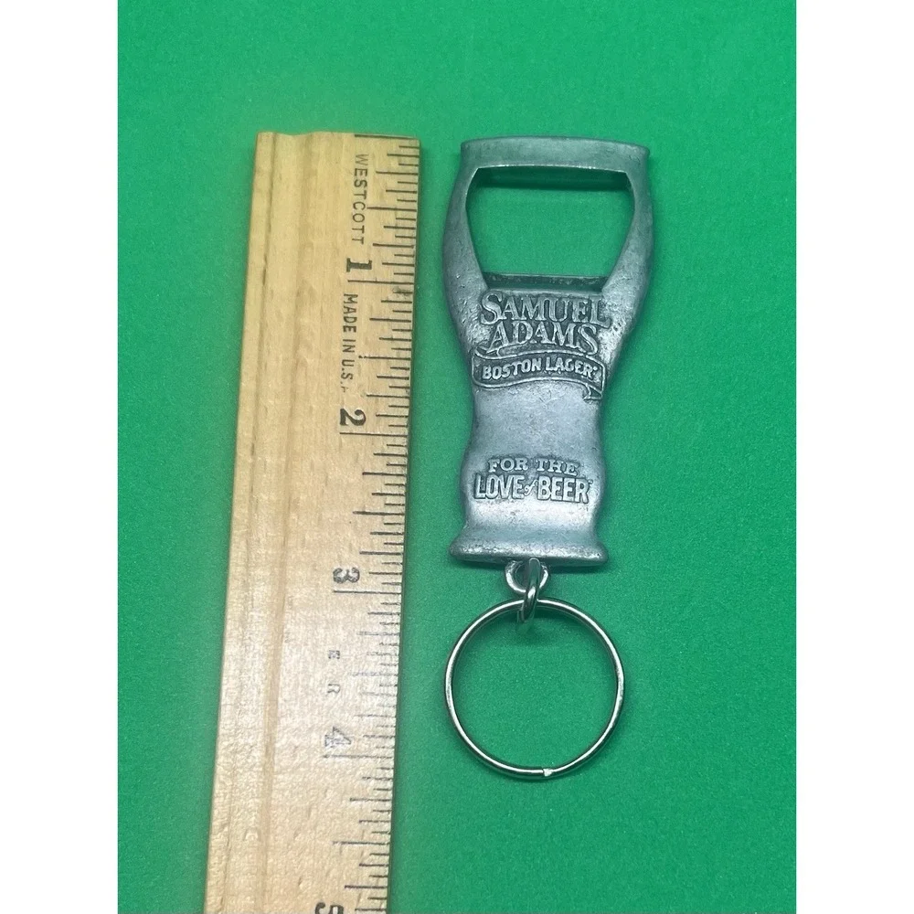 Samuel Sam Adams Boston Lager Metal Keychain Bottle Opener For The Love Beer